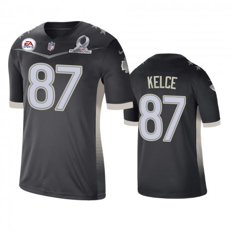 Camiseta Hombre NFL Kansas City Chiefs Travis Kelce 87 Game Anthracite 2021 AFC Pro Bowl Camiseta Hombre NFL Kansas City Chiefs Travis Kelce 87 Game Anthracite 2021 AFC Pro Bowl